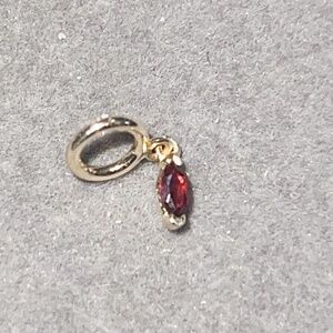 Audrey Rose Garnet (January) birthstone charm for necklace! NEW